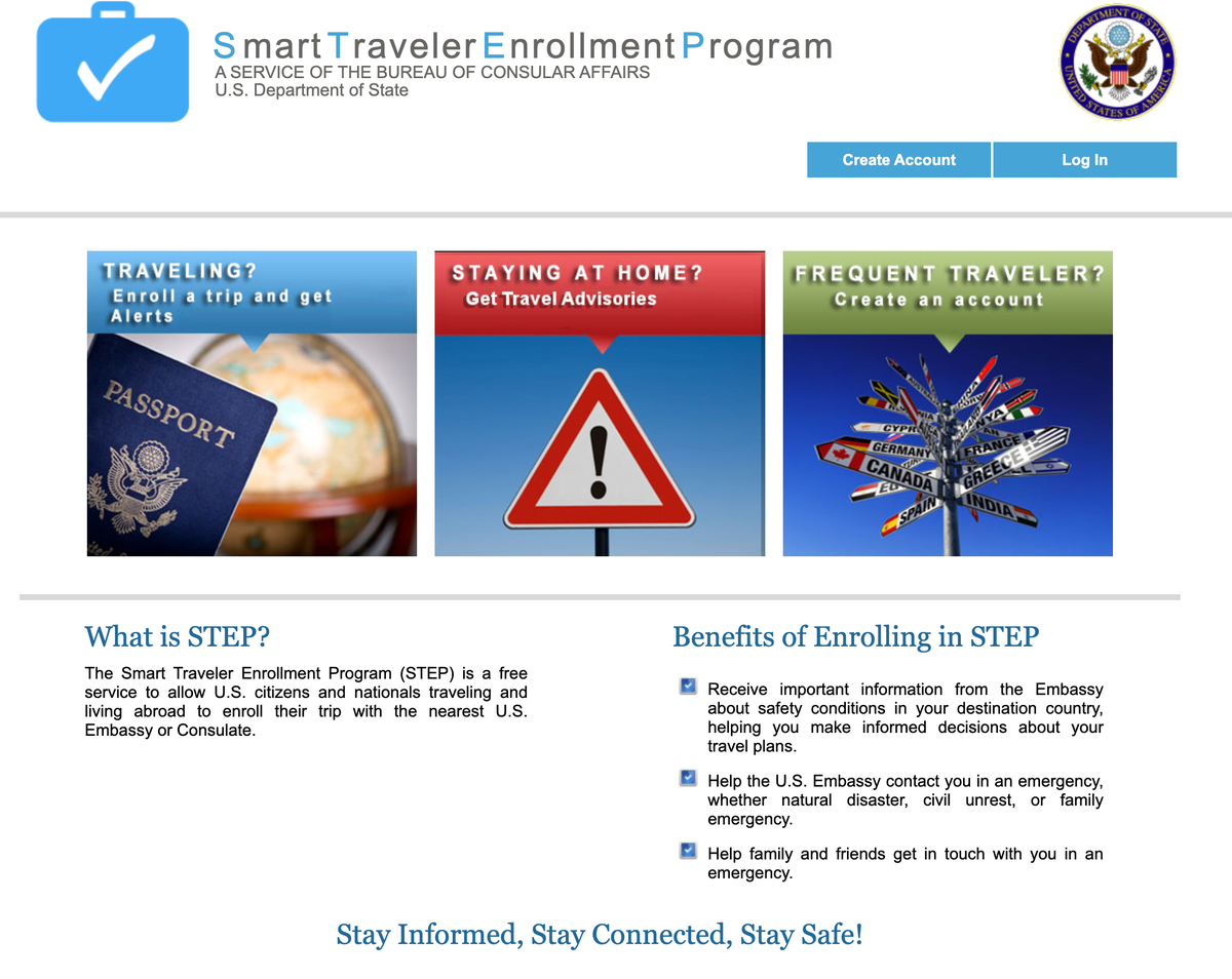 state department travel enrollment